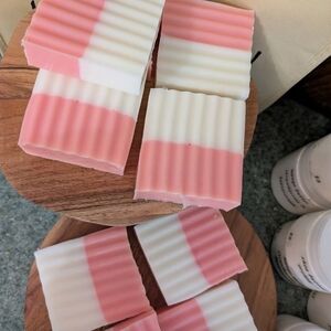 Handmade Pink & White Layered Soap Bar - Women Bath & Body